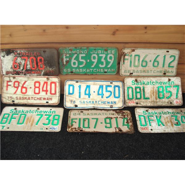 9 license Plates
