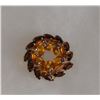 Image 1 : vintage brown and amber wreath style brooch