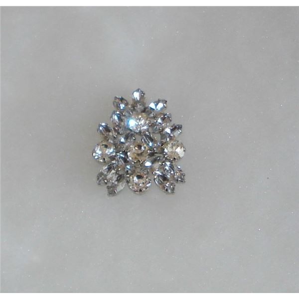 Vintage clear crystal Brooch