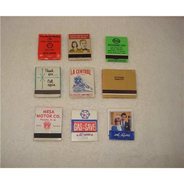 assorted match books