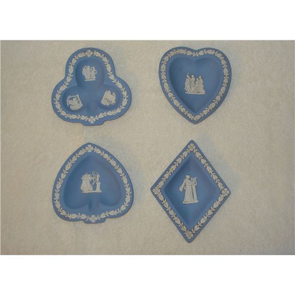 Wedgewood trays heart, club ,spade, diamond