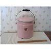Image 1 : Pink Enamelware pot with original sticker