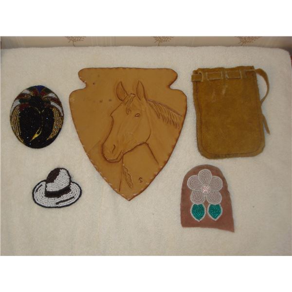 Bead and leather work