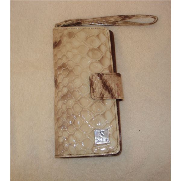 Faux snake skin wallet