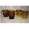 Image 3 : 4 Diamond Pattern Fire King Mugs