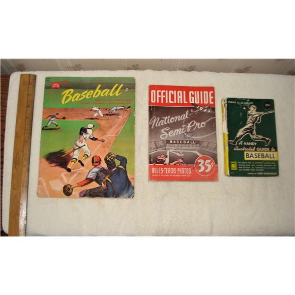3 Vintage Baseball Books