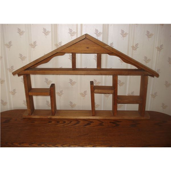 Wood Display Rack  House Shape
