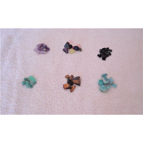 lot semi precious stones incl Tiger Eye