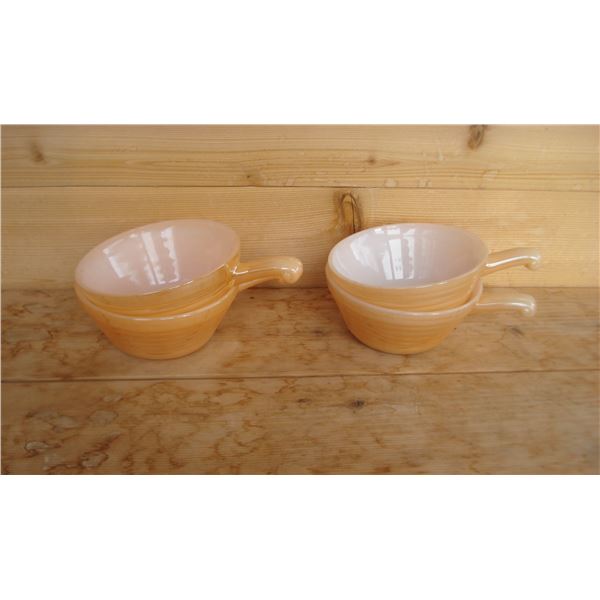 Peach Luster Fire king Bowls