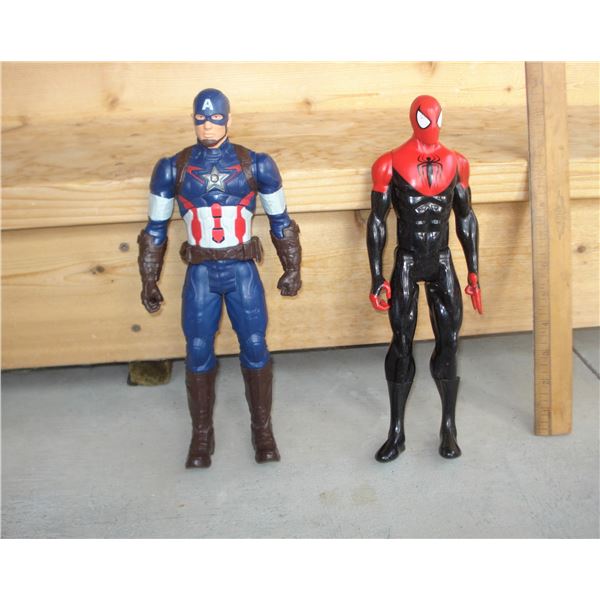 Captain America and Spiderman Action Figures