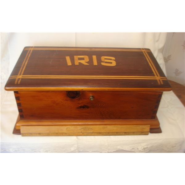 Very old wood inlay box