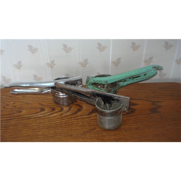 Set of 3 vintage ricers