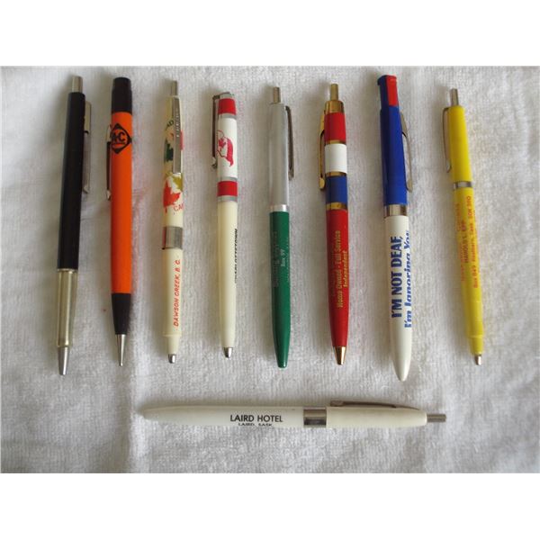 Vintage Ball point Advertising Pens