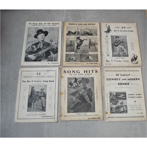 Alberta Slim Sheet Music Assortment poor condition