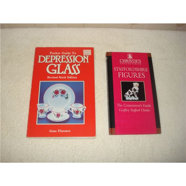 Pair of Collector Books   Depression Glass/ Staffordshire Figures