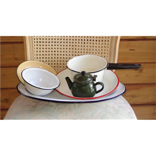 Various Enamel Ware Items
