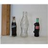 Image 1 : Lot of 3 mini Coke Bottles  2 glass  1 plastic