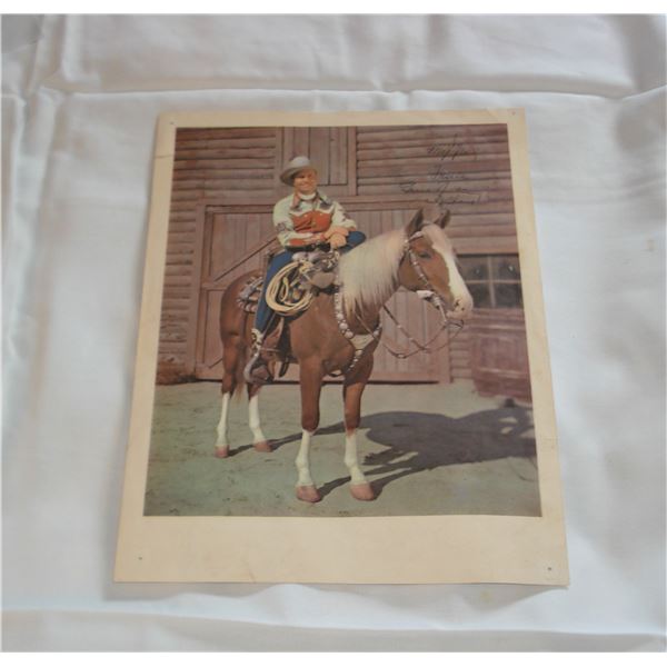 autographed promo photo signed by Gene Autry  To my Pal (hard to read) Gene Autry