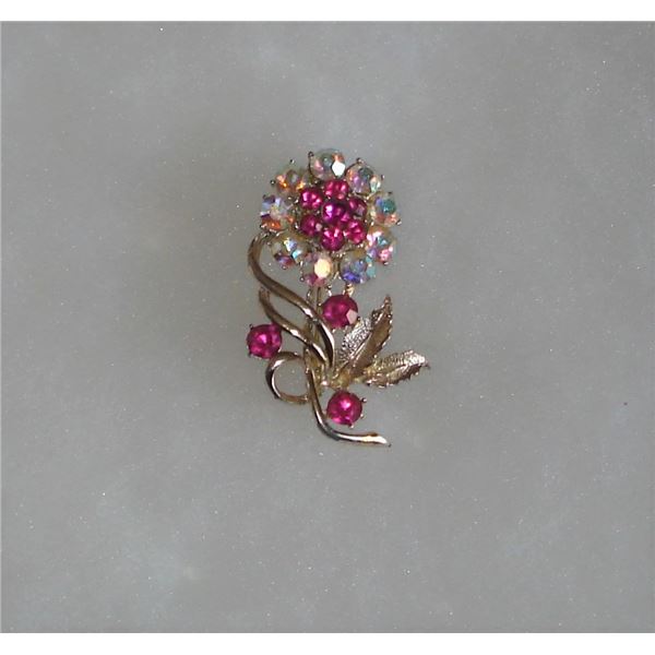 pairing set crystal Aurora Borealis Brooch