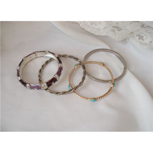 4 stackable ladies bracelets