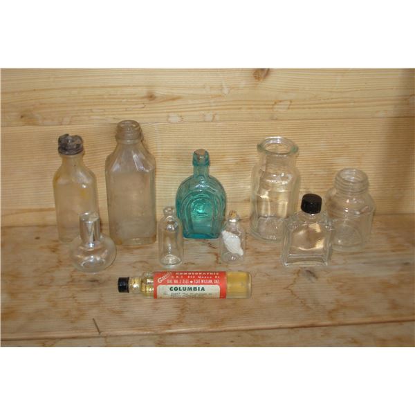 Assortment small bottles