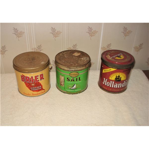 3 Tobacco Tins