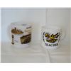 Image 1 : Pair Vintage Coffee Mugs  Teacher