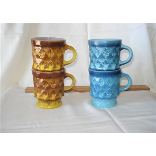 Fire king Diamond Patters Mugs
