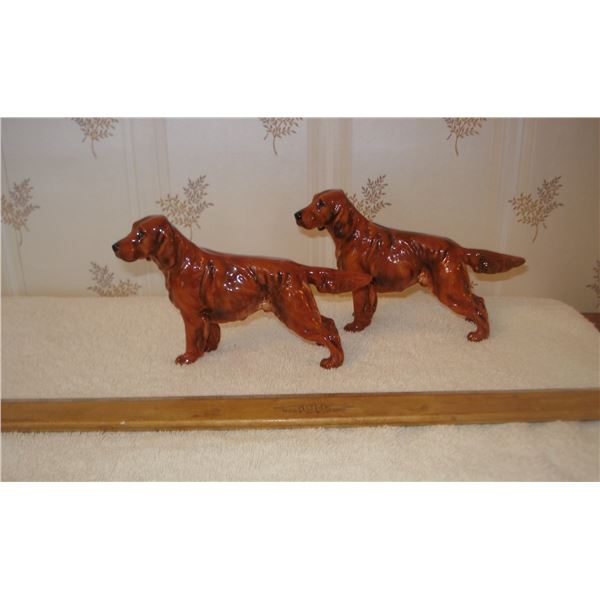 Pair Irish Setter Figurines