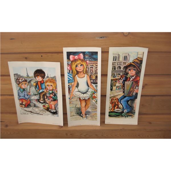 3 Collectible Prints Lisa  1960;s
