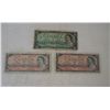 Image 1 : 2-$2.00 bills  1 - $1.00 bill poor condition