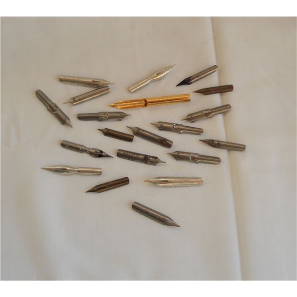 Assorted brands and sizes pen nibs