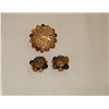 Image 2 : Vintage Bead Brooch and Earring set  Filigree back