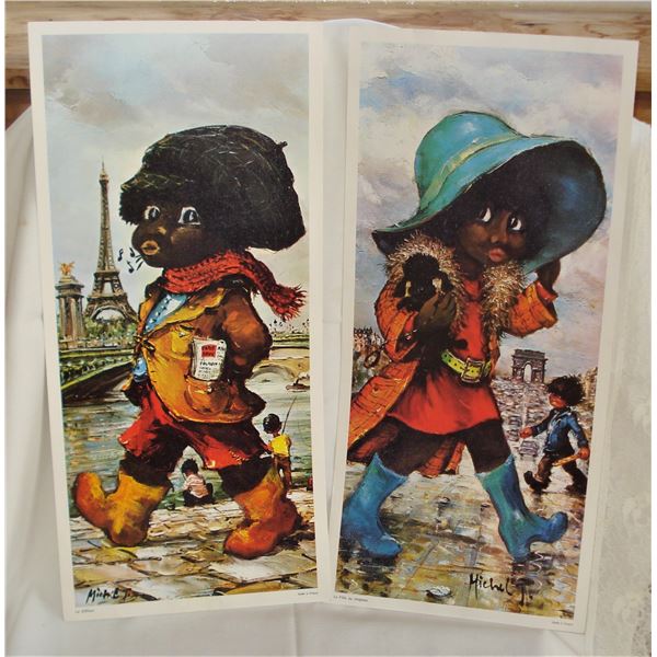 Pair Michael Thomas Prints 1960s Part of Big Eye