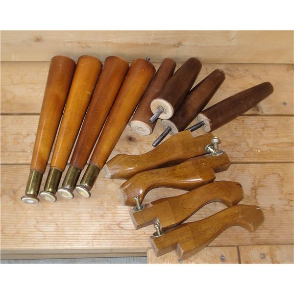 3 sets of 4 vintage table legs