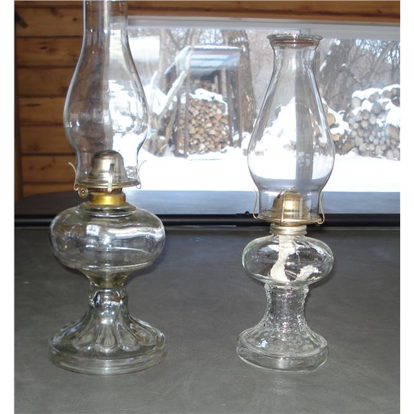 Pair Oil Lamps