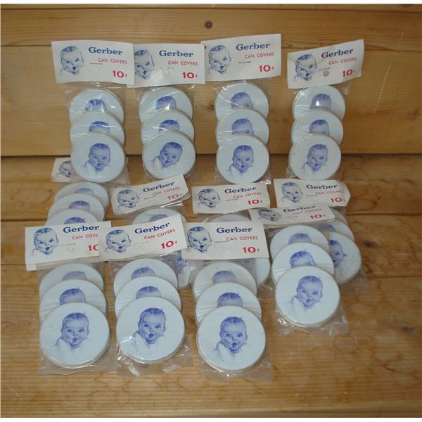 12 vintage unopened Gerber lids  3 per pack
