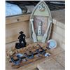 Image 1 : Home Décor Items  Welcome sign  Cowboy Candle Holder  Canoe
