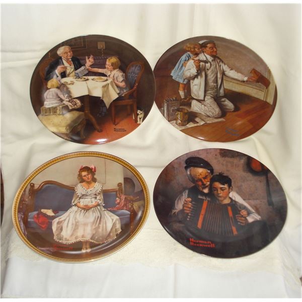Set of 4 Norman Rockwell Collector Plates