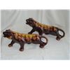 Image 1 : Pair of ceramic Tigers.  One has small chip on back of ear