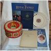 Image 1 : Royalty Items  1992 Calendar, Tin etc.
