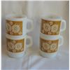 Image 2 : Set of 4 Fire King Mugs with Stand