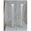 Image 1 : Pair Long Stem White Vases