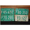 Image 1 : 4 Sk License Plates   1968, 2-1969 1965