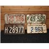Image 1 : 4 license plates Sk 1958, 1955  1964  Ont. 1959