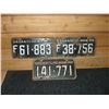 Image 1 : 3 Sk License plates  1960