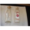 Image 1 : pair milk bottles  Palm Dairy and Sk. Coop embossed