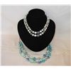 Image 1 : pair of 2 strand vintage necklaces