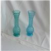 Image 1 : Vintage Hobnail Vases  Blue and Aqua