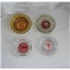 Image 1 : Set of 4 vintage glass advertising ashtrays